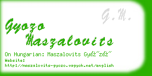 gyozo maszalovits business card